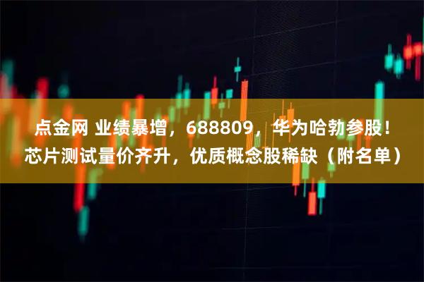 点金网 业绩暴增，688809，华为哈勃参股！芯片测试量价齐升，优质概念股稀缺（附名单）