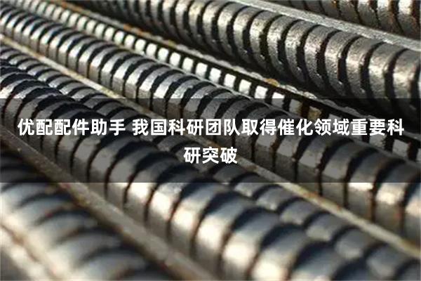 优配配件助手 我国科研团队取得催化领域重要科研突破